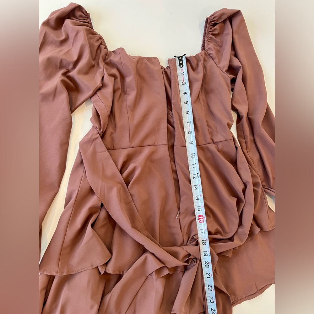 New Lyaner Romper with Skirt Overlay Medium Long Sleeve Shorts Coquette - Picture 12 of 15